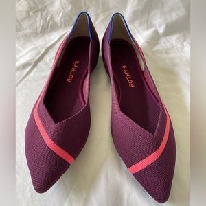 Rothy’s Maroon Neon Stripe size 9.5